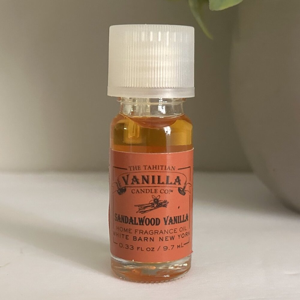 Tahitian Candle Co SANDALWOOD VANILLA 0.33 oz Home Fragrance Oil White Barn